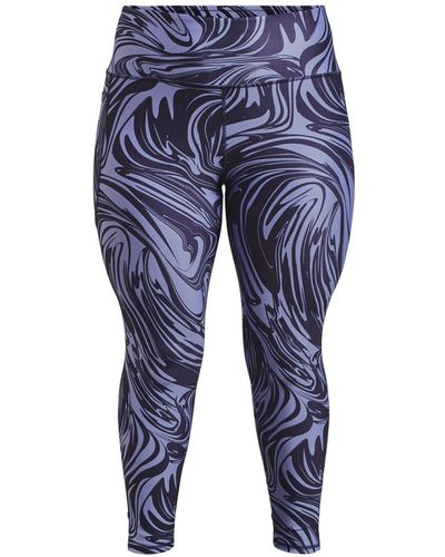 Under Armour S Armour Printed Ankle Leggings Tempered Steel 3xl - Blue
