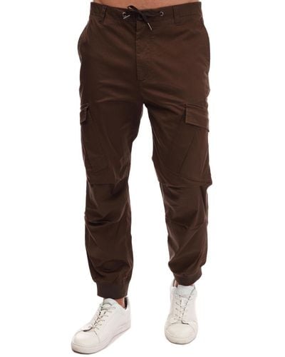 Armani Exchange Cargo Military Pockets Trousers - Brown