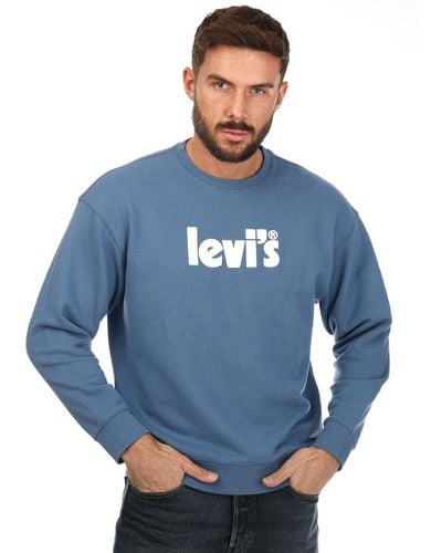 Levi's Relaxed Graphic Crew Sweatshirt - Blue
