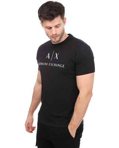 Armani Large Logo T-shirt - Black