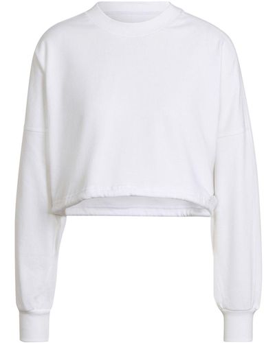 adidas Studio Lounge Summer Crew Sweatshirt - White