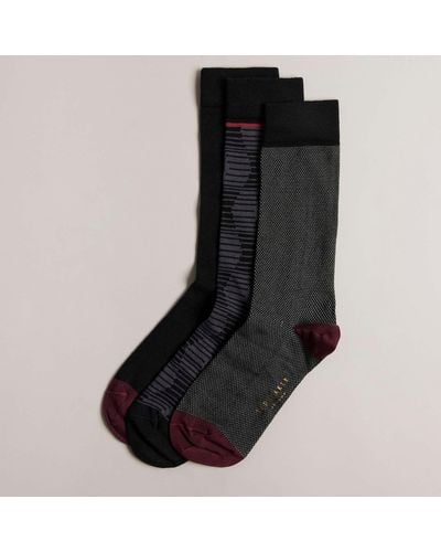 Ted Baker 3 Pack Of Hoptiot Socks - Black