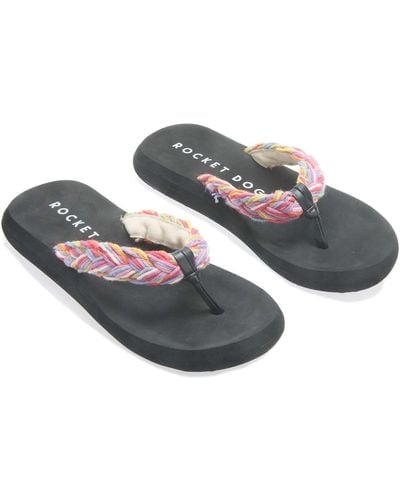 Rocket Dog Sunset Cord Flip Flops - Grey