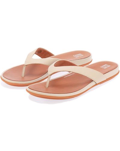 Fitflop Gracie Leather Flip Flops - Pink