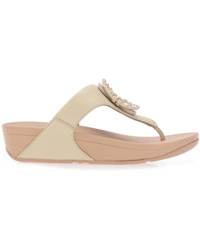 Fitflop Lulu Crystal-circlet Toe-post Sandals - Natural