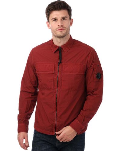 C.P. Company Tayon L Ziped Shirt - Red