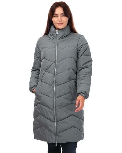 Vero Moda Liga Long Padded Coat - Grey