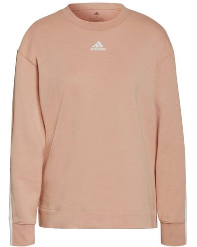 adidas Essentials Relaxed 3-stripes Sweatshirt - Pink