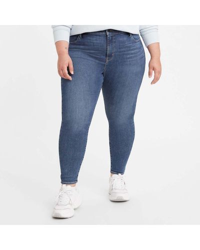 Levi's 720 Plus High Rise Super Skinny Jeans - Blue