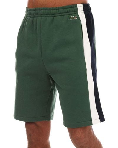 Lacoste Brushed Fleece Colourblock Shorts - Green