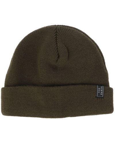 Ted Baker Benit Ribbed Beanie Hat - Green