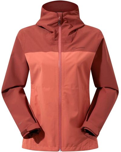 Berghaus Arnaby Hooded Waterproof Jacket - Red