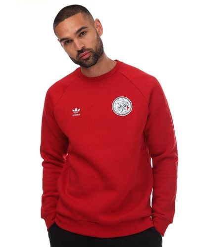 adidas Originals Ajax Amsterdam Essentials Trefoil Sweatshirt - Red