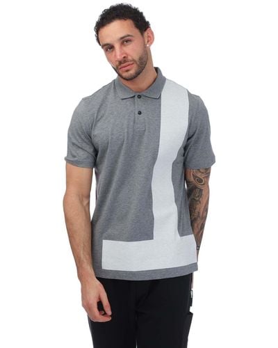 Ted Baker Chiping Printed Short Sleeve Polo - Grey
