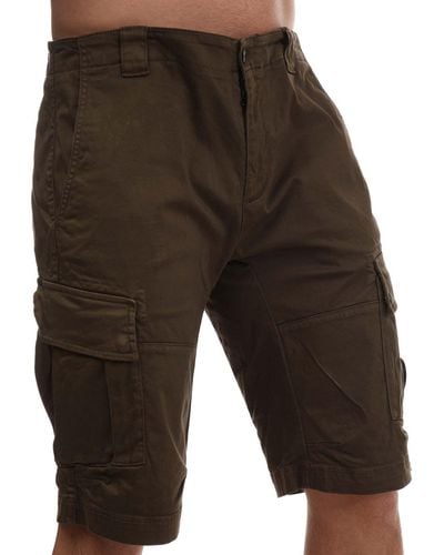 C.P. Company Stretch Sateen Cargo Shorts - Brown