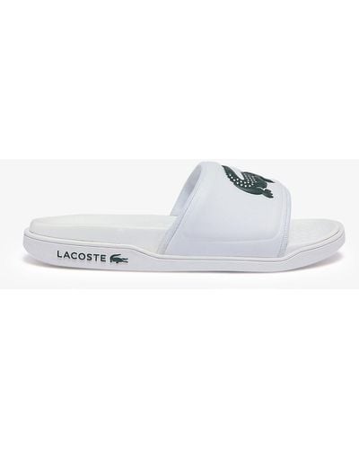 Lacoste Croco Dualsite Sliders - White
