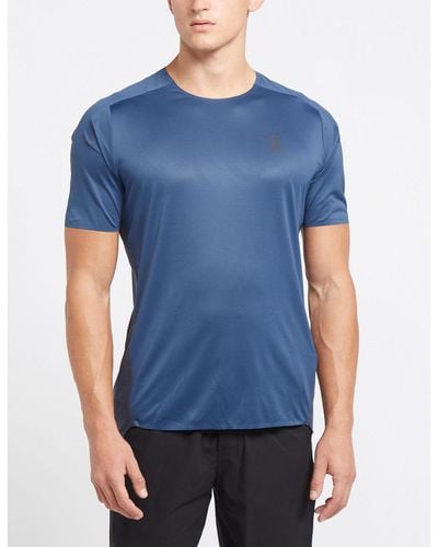 On Running Performance Short Sleeve T-shirt - Blue