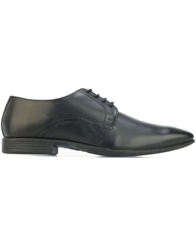 Lambretta Ben Leather Derby Shoes - Black