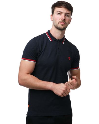 Timberland Millers River Tipped Polo Shirt - Black