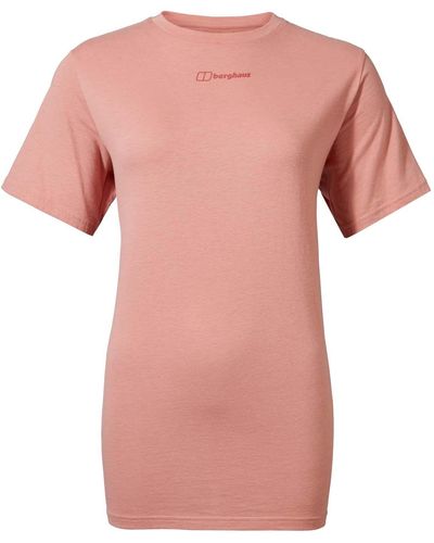 Berghaus Boyfriend Logo Short Sleeve T-shirt - Pink