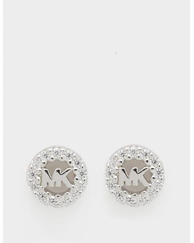 Michael Kors Accessories Logo Stud Earrings - White