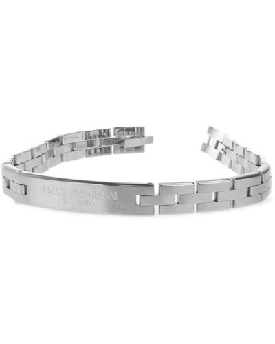 Armani Stainless Steel Chain Bracelet - White