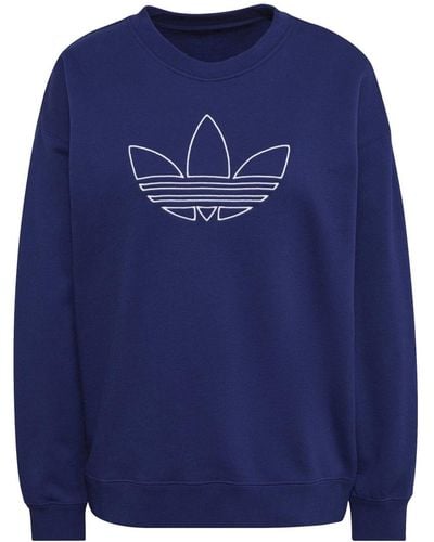 adidas Originals Oversized Crew Sweatshirt - Blue