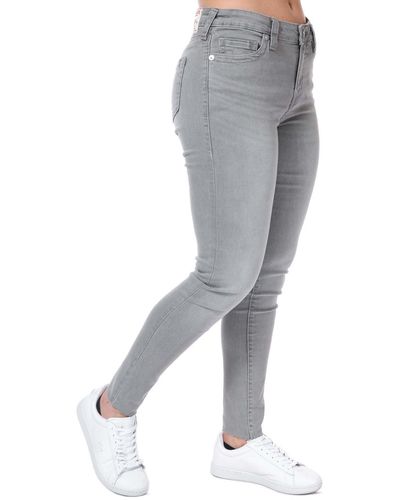 True Religion Jennie Mid Rise Curvy Skinny Jeans - Grey