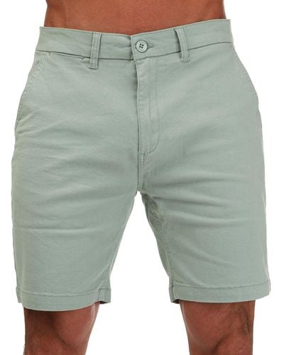 Weekend Offender Dillenger Cotton Twill Chino Shorts - Blue