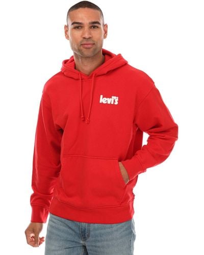 Levi's Relaxed Graphic Poster Hoody - Red