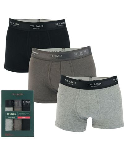 Ted Baker 3-pack Cotton Boxers - Grey