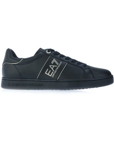 EA7 Leather Sports Shoes - Blue