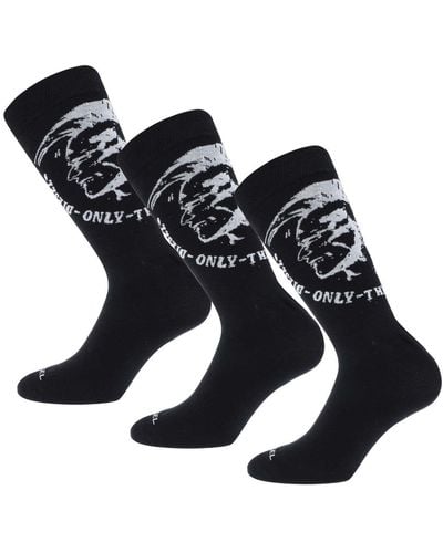 DIESEL Skm-ray Threepack Socks - Black