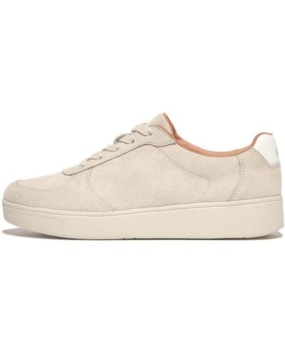 Fitflop Rally Suede-mix Panel Trainers - Natural