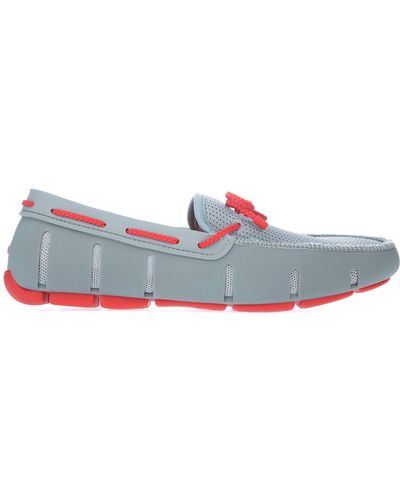 Swims Braided Lace Loafers - Grey