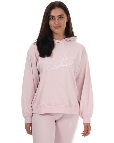 The Couture Club Signature Ribbed Hoody - Pink