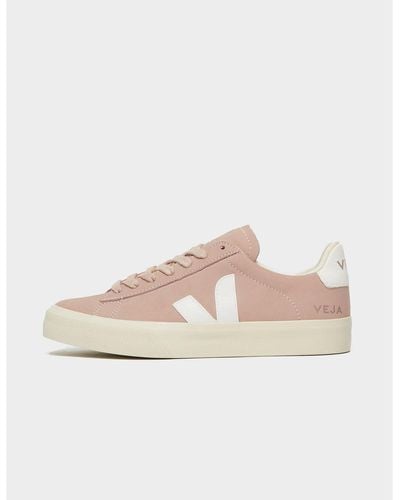 Veja Campo Nubuck Leather Trainers - Pink