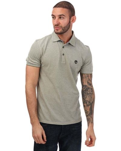 Timberland Oxford Short Sleeve Polo Shirt - Grey