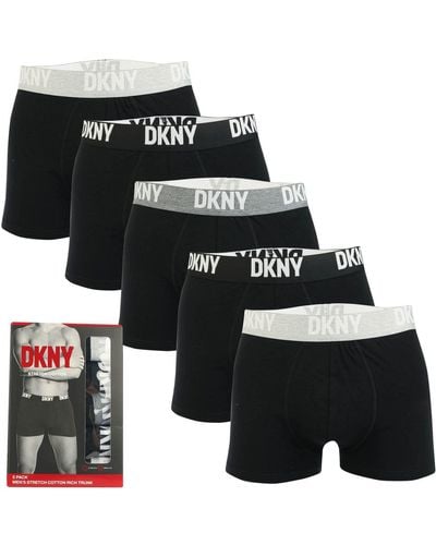 DKNY Portland 5 Pack Trunk Boxer Shorts - Black