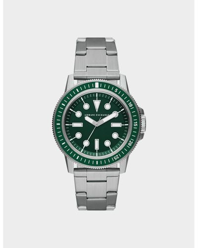 Armani Exchange Three-hand Date Watch - Green
