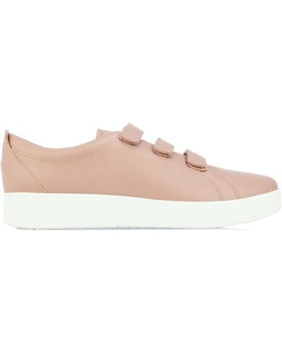Fitflop Rally Strap Leather Trainers - Pink