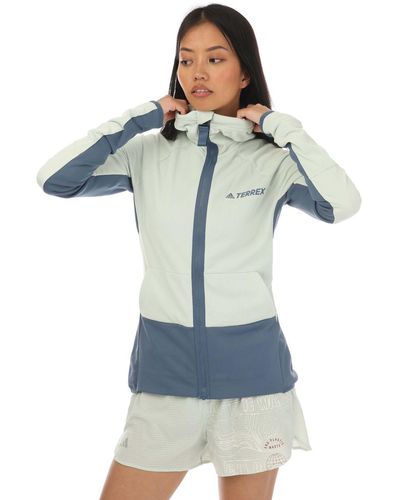 adidas Terrex Zupahike Hooded Fleece Jacket - Blue