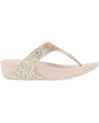 Fitflop Lulu Glitter Toe-thong Sandals - Metallic