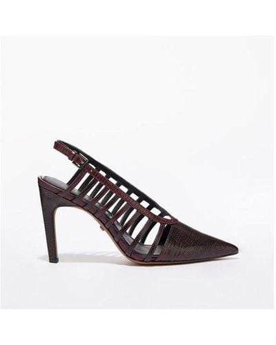 Reiss Daphne Court Shoes - Brown
