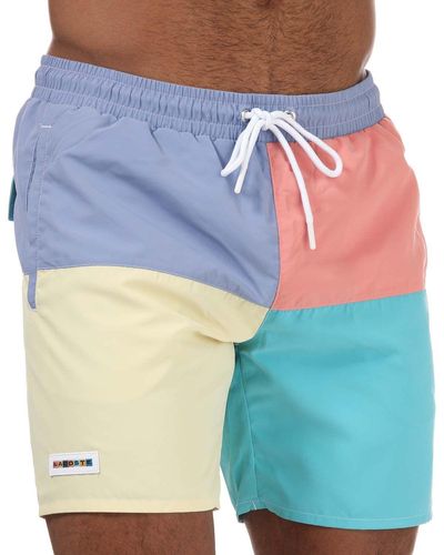 Lacoste Colourblock Quick-dry Swim Shorts - Blue