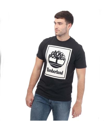 Timberland Front Stack Logo T-shirt - Black