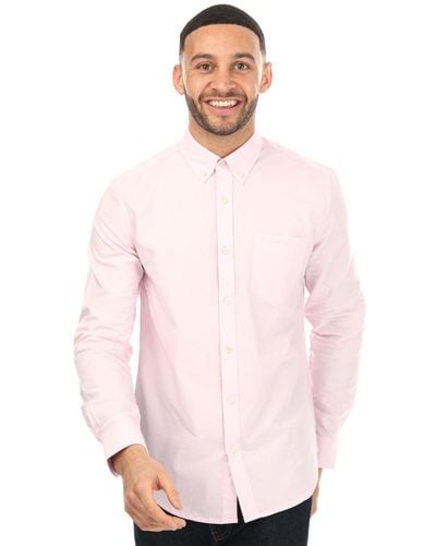 Ben Sherman Long Sleeve Oxford Shirt - Pink