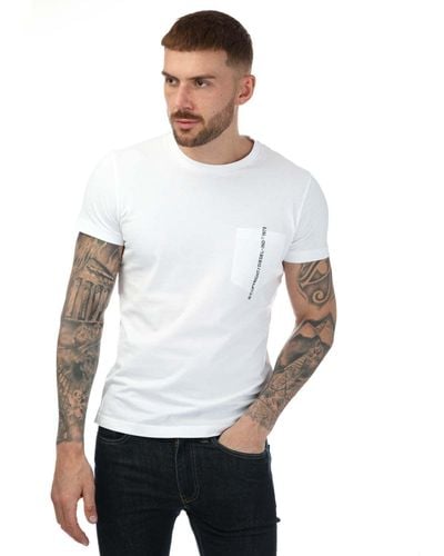 DIESEL T-rubin Pocket Maglietta T-shirt - White