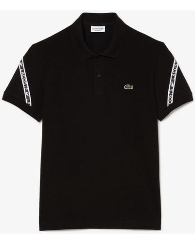 Lacoste Regular Fit Stretch Mini Pique Polo Shirt - Black