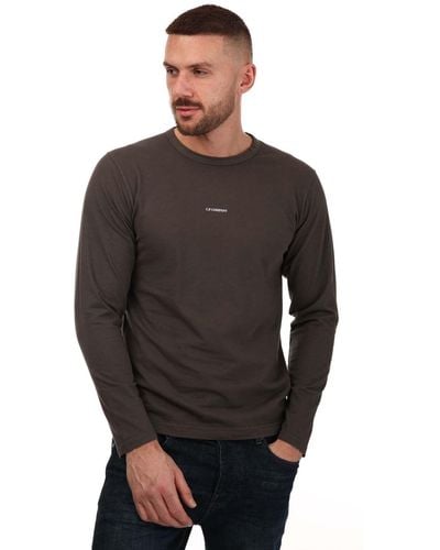 C.P. Company Brushed Jersey Long Sleeve T-shirt - Grey
